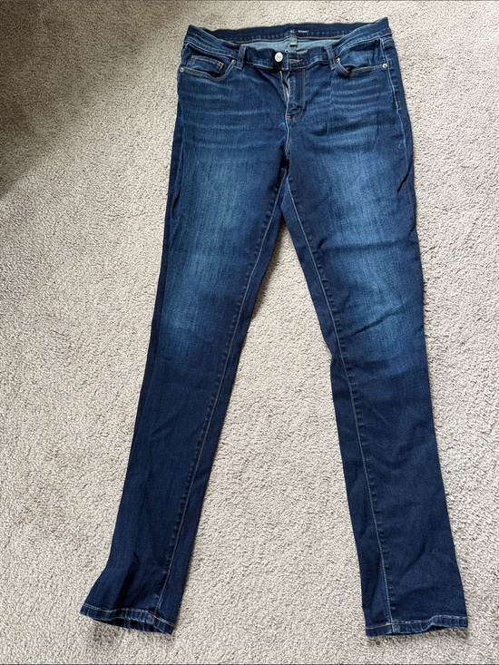 New York & Company Denim - New York & Company Skinny Jeans in Dark Blue Denim